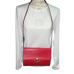 LOUIS VUITTON Red Epi Arsch Shoulder Bag 2Way clutch Red